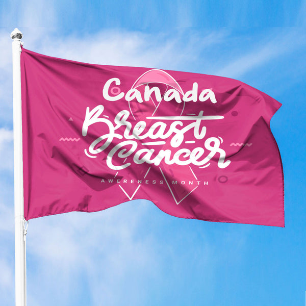 Canada Breast Cancer Awareness Month Premium Flag