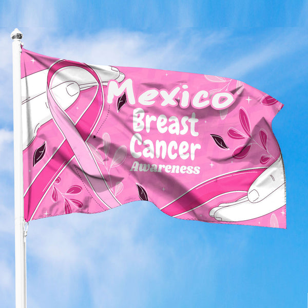 Mexico Breast Cancer Awareness Premium Flag