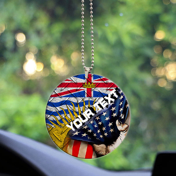 Canada Flag Of British Columbia Spare Tire Cover America Is A Part My Soul Custom