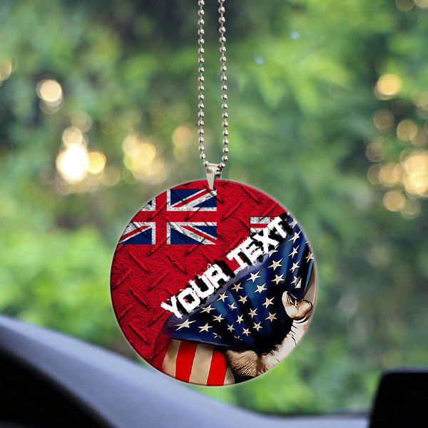 Canada Flag Of Ontario Acrylic Car Ornament America Is A Part My Soul Custom