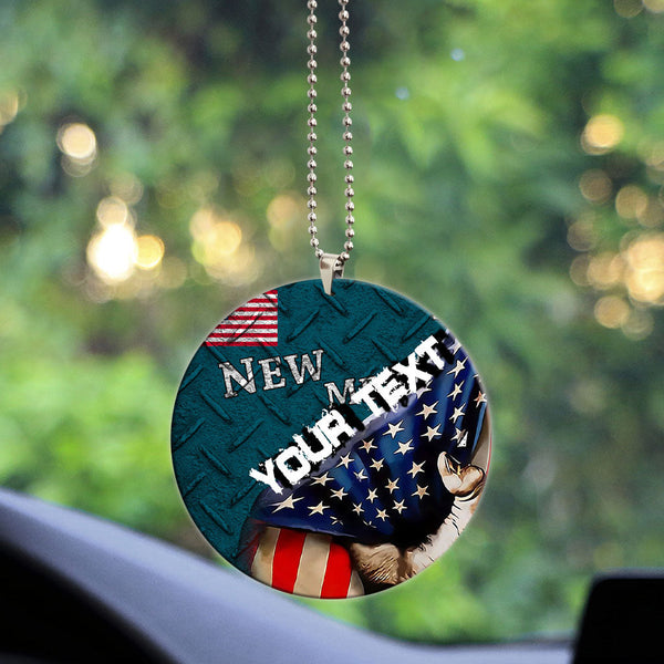 America Flag Of New Mexico 1912 1925 Acrylic Car Ornament America Is A Part My Soul Custom