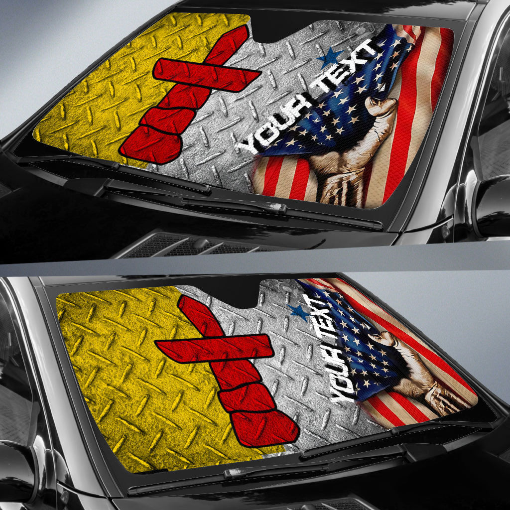 Canada Flag Of Nunavut Car Auto Sun Shade America Is A Part My Soul Custom