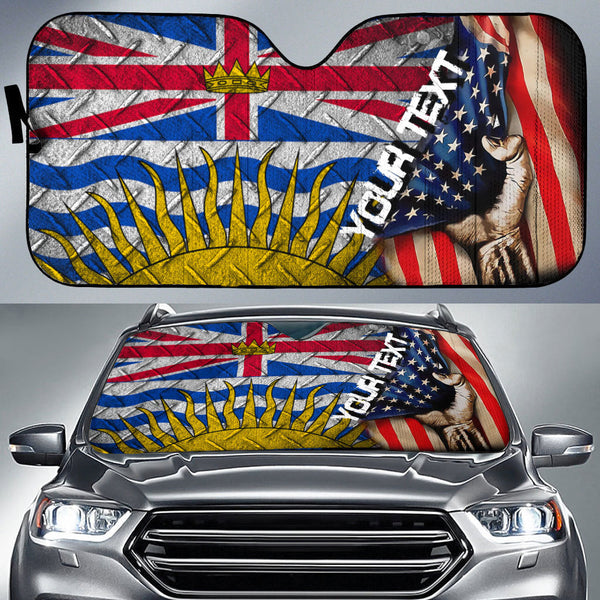 Canada Flag Of British Columbia Car Auto Sun Shade America Is A Part My Soul Custom