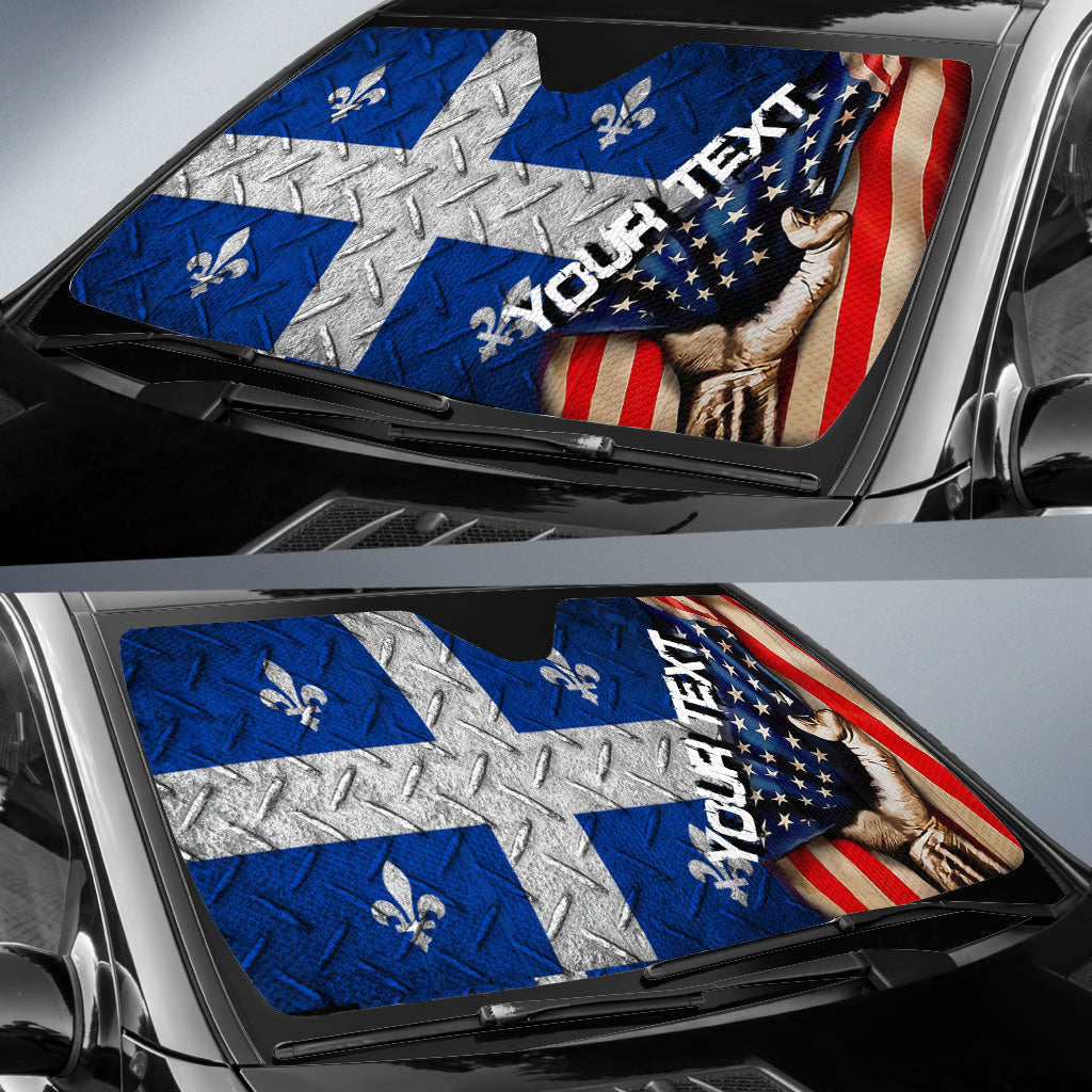 Canada Flag Of Quebec Car Auto Sun Shade America Is A Part My Soul Custom