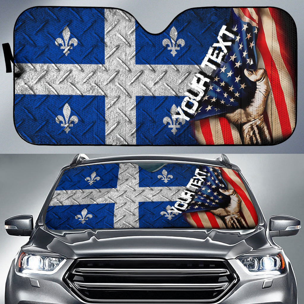 Canada Flag Of Quebec Car Auto Sun Shade America Is A Part My Soul Custom