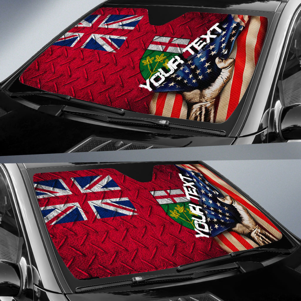 Canada Flag Of Ontario Car Auto Sun Shade America Is A Part My Soul Custom