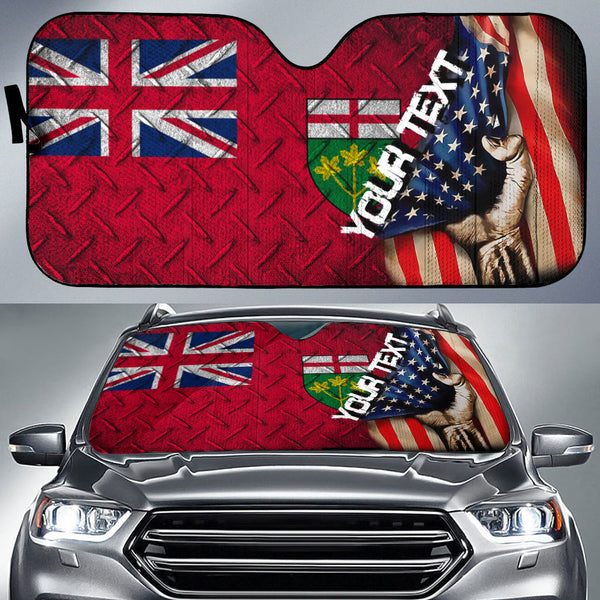 Canada Flag Of Ontario Car Auto Sun Shade America Is A Part My Soul Custom