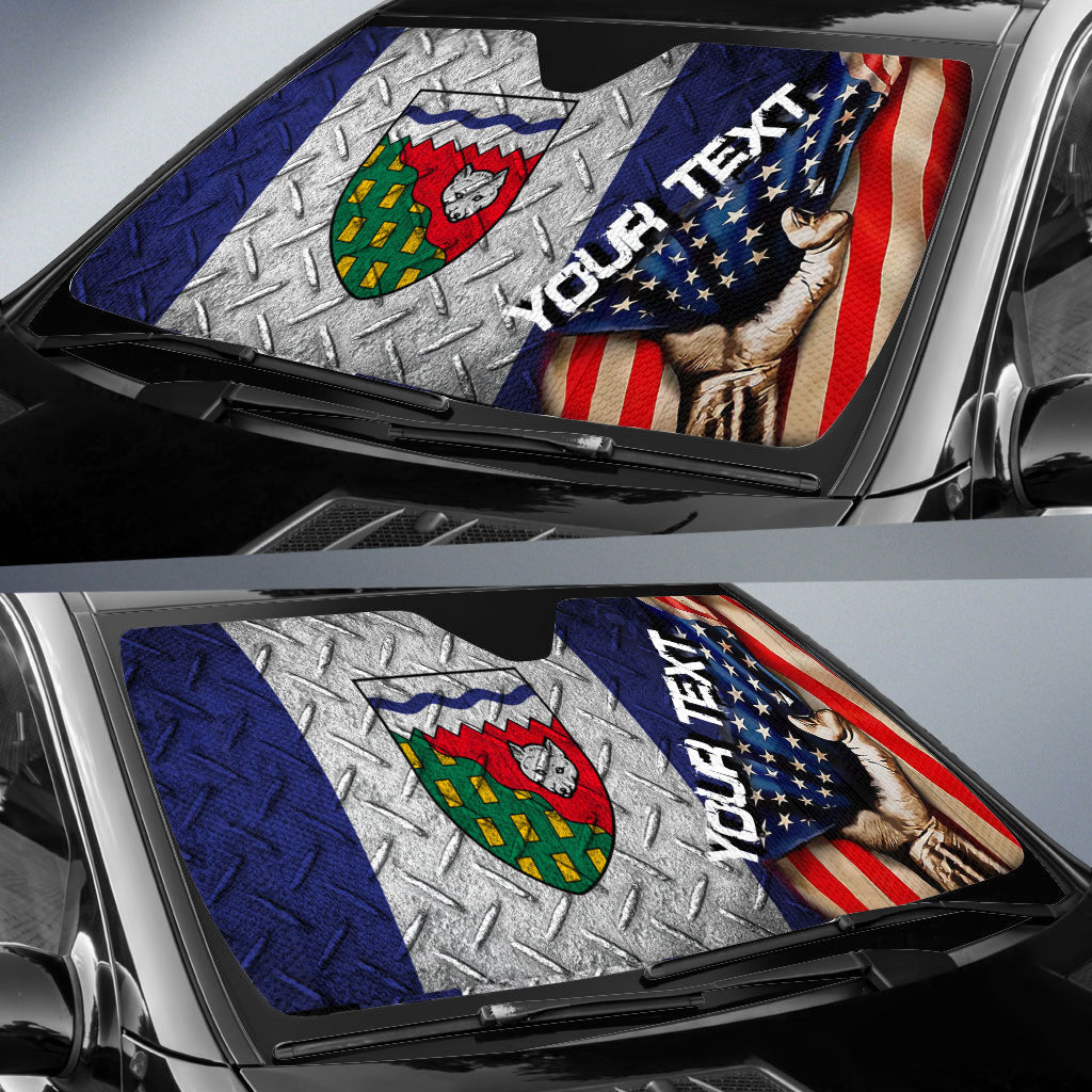 Canada Flag Of The Northwest Territories Car Auto Sun Shade America Is A Part My Soul Custom