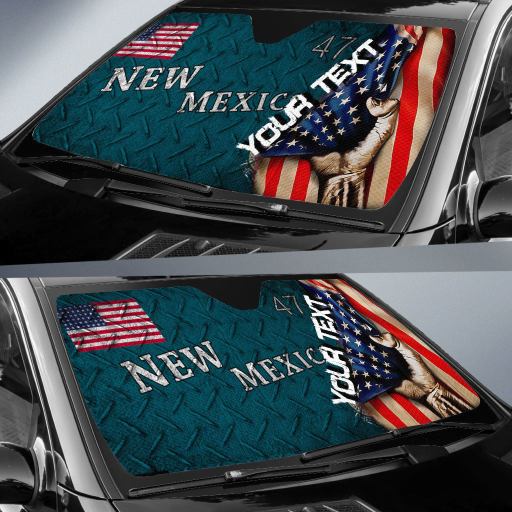 America Flag Of New Mexico 1912 1925 Car Auto Sun Shade America Is A Part My Soul Custom