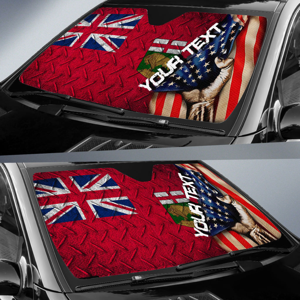 Canada Flag Of Manitoba Car Auto Sun Shade America Is A Part My Soul Custom