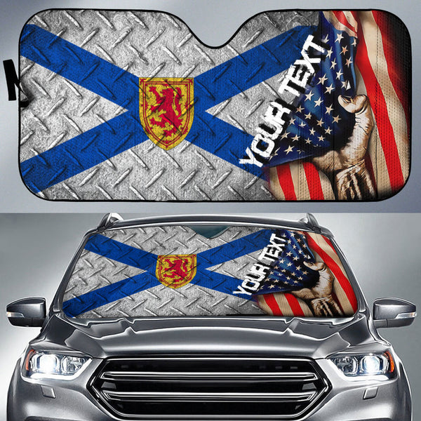 Canada Flag Of Nova Scotia Car Auto Sun Shade America Is A Part My Soul Custom