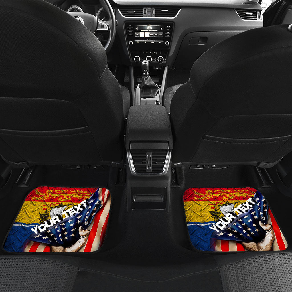 Canada Flag Of New Brunswick Front & Back Car Mat America Is A Part My Soul Custom