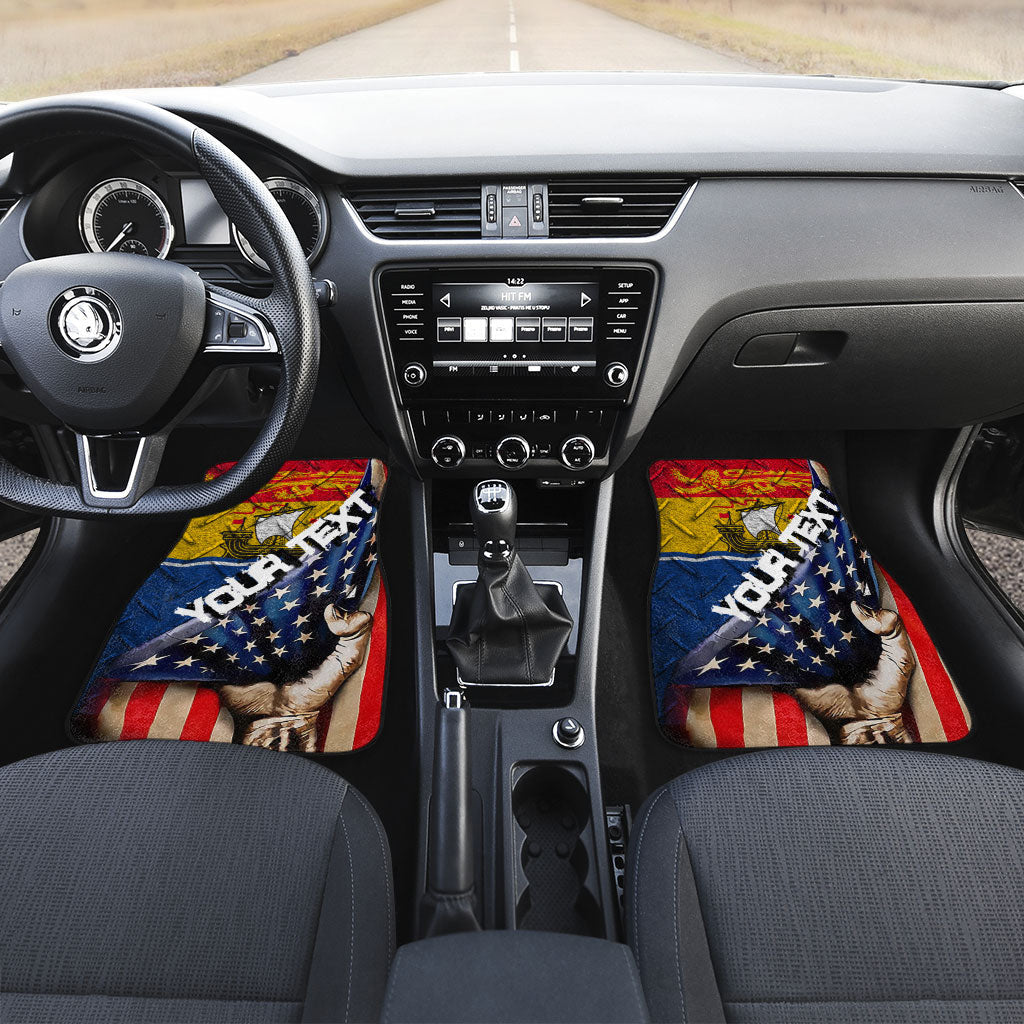 Canada Flag Of New Brunswick Front & Back Car Mat America Is A Part My Soul Custom