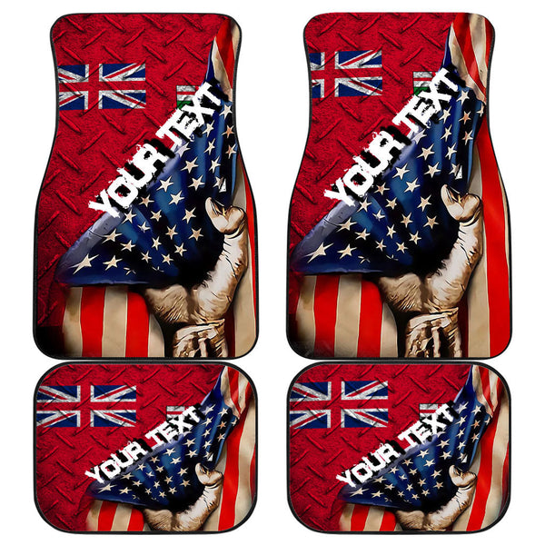 Canada Flag Of Ontario Front & Back Car Mat America Is A Part My Soul Custom