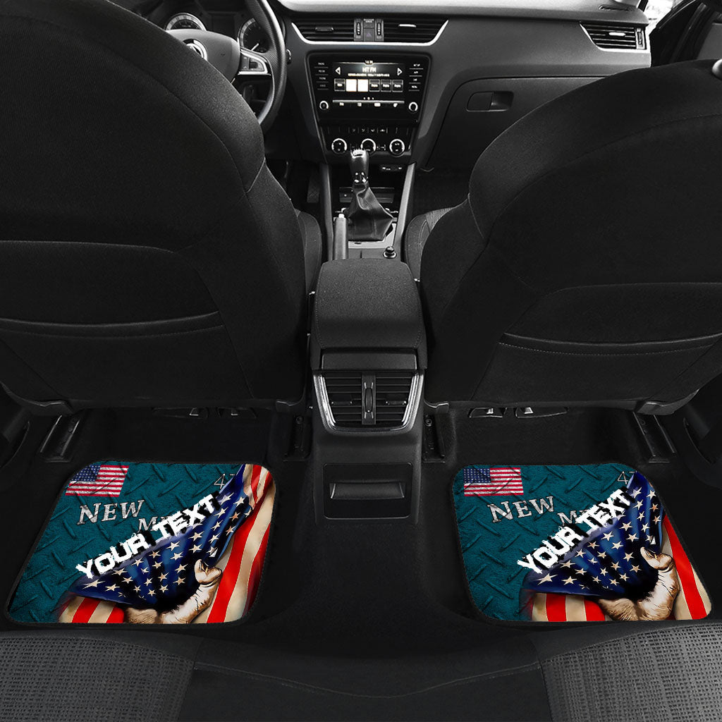 America Flag Of New Mexico 1912 1925 Front & Back Car Mat America Is A Part My Soul Custom