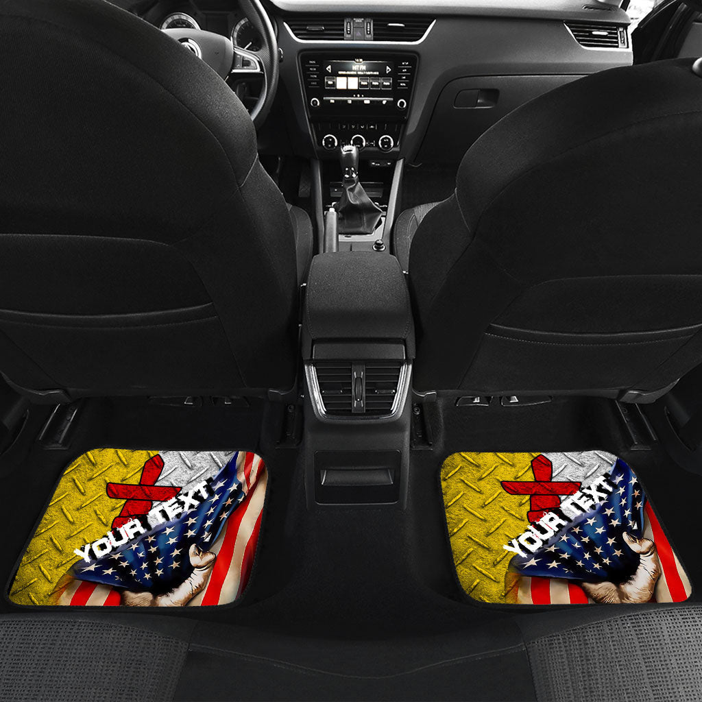 Canada Flag Of Nunavut Front & Back Car Mat America Is A Part My Soul Custom