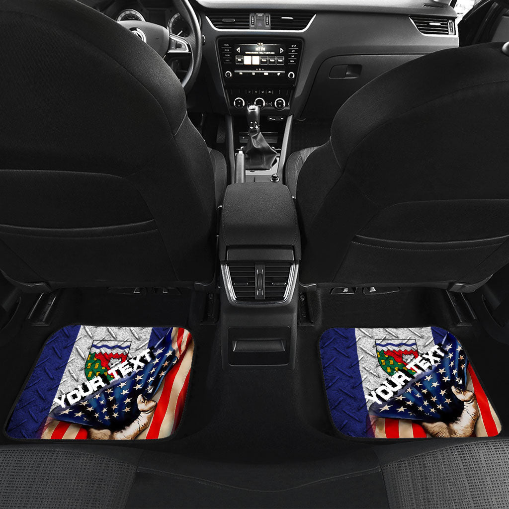 Canada Flag Of The Northwest Territories Front & Back Car Mat America Is A Part My Soul Custom