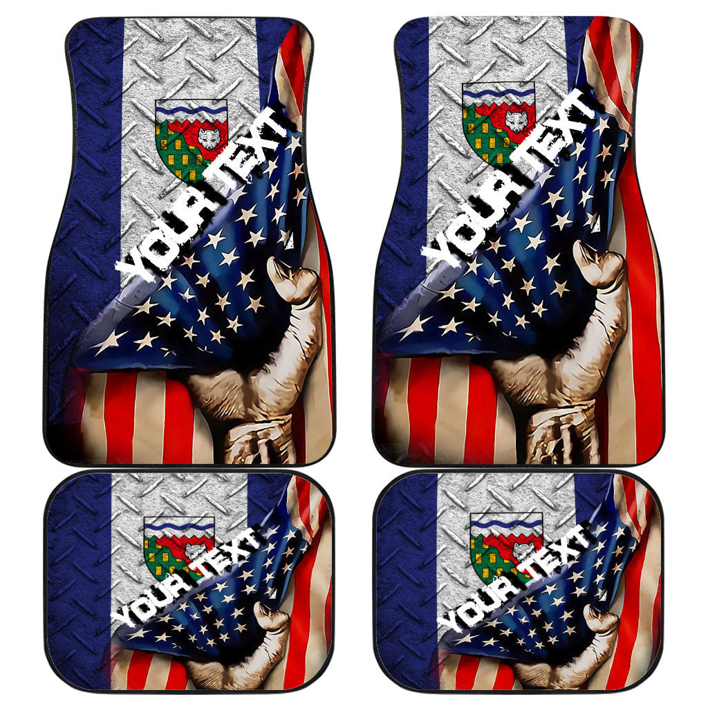 Canada Flag Of The Northwest Territories Front & Back Car Mat America Is A Part My Soul Custom