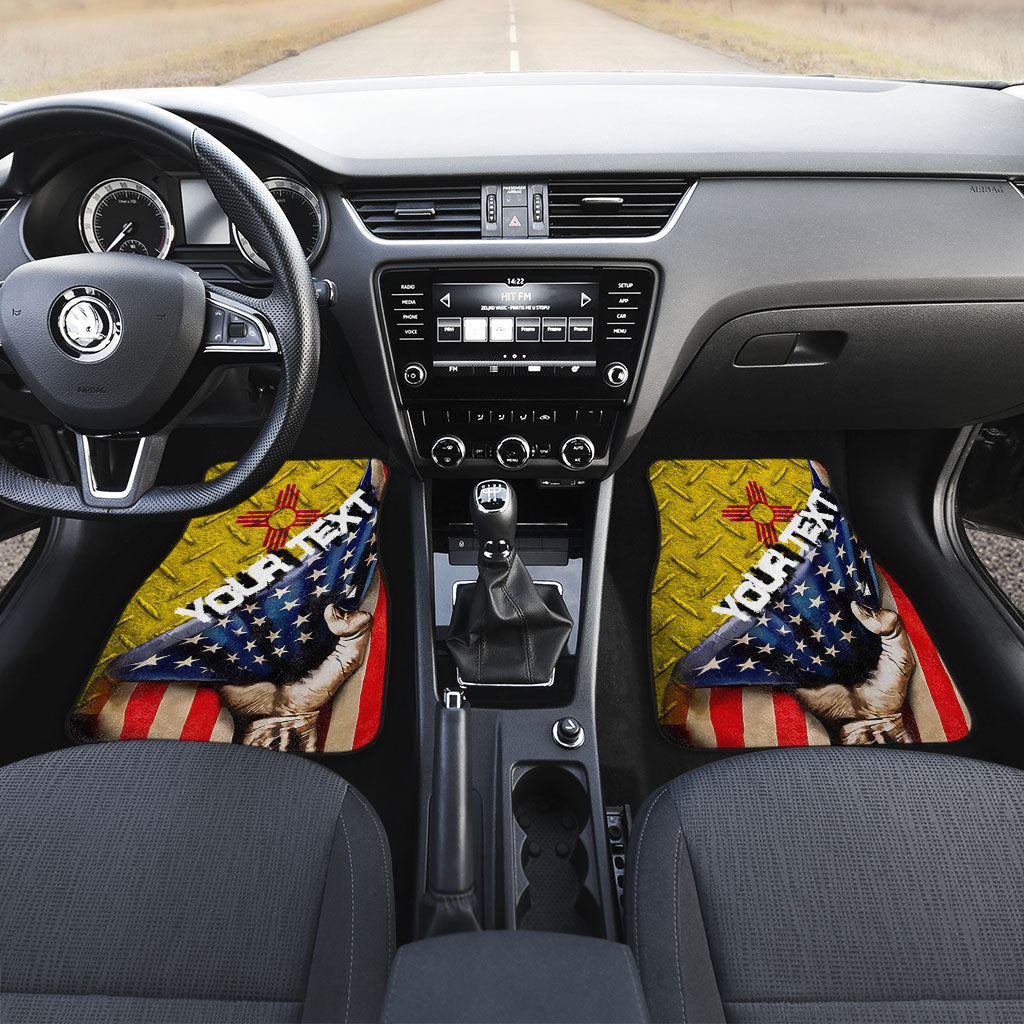 America Flag Of New Mexico Front & Back Car Mat America Is A Part My Soul Custom