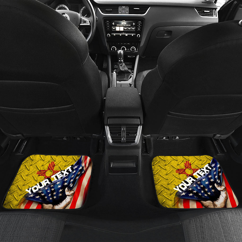 America Flag Of New Mexico Front & Back Car Mat America Is A Part My Soul Custom