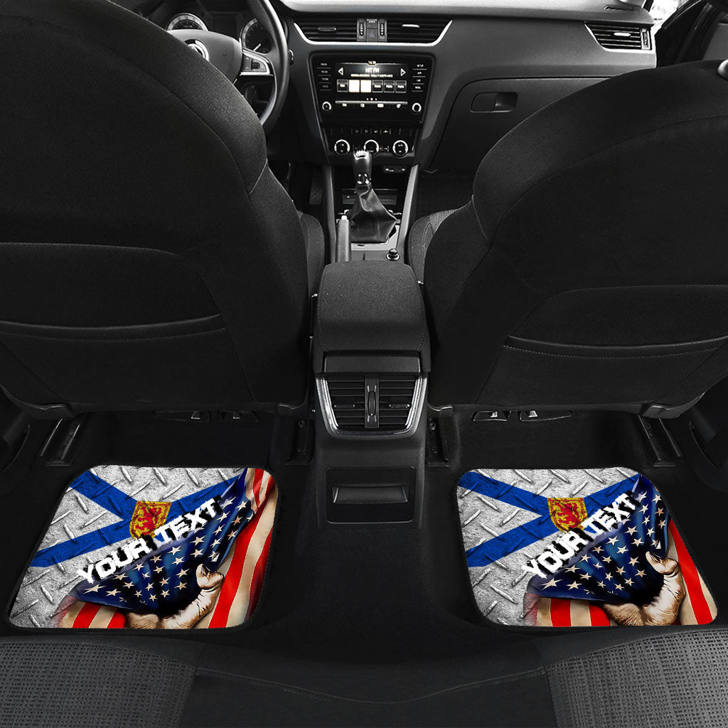 Canada Flag Of Nova Scotia Front & Back Car Mat America Is A Part My Soul Custom