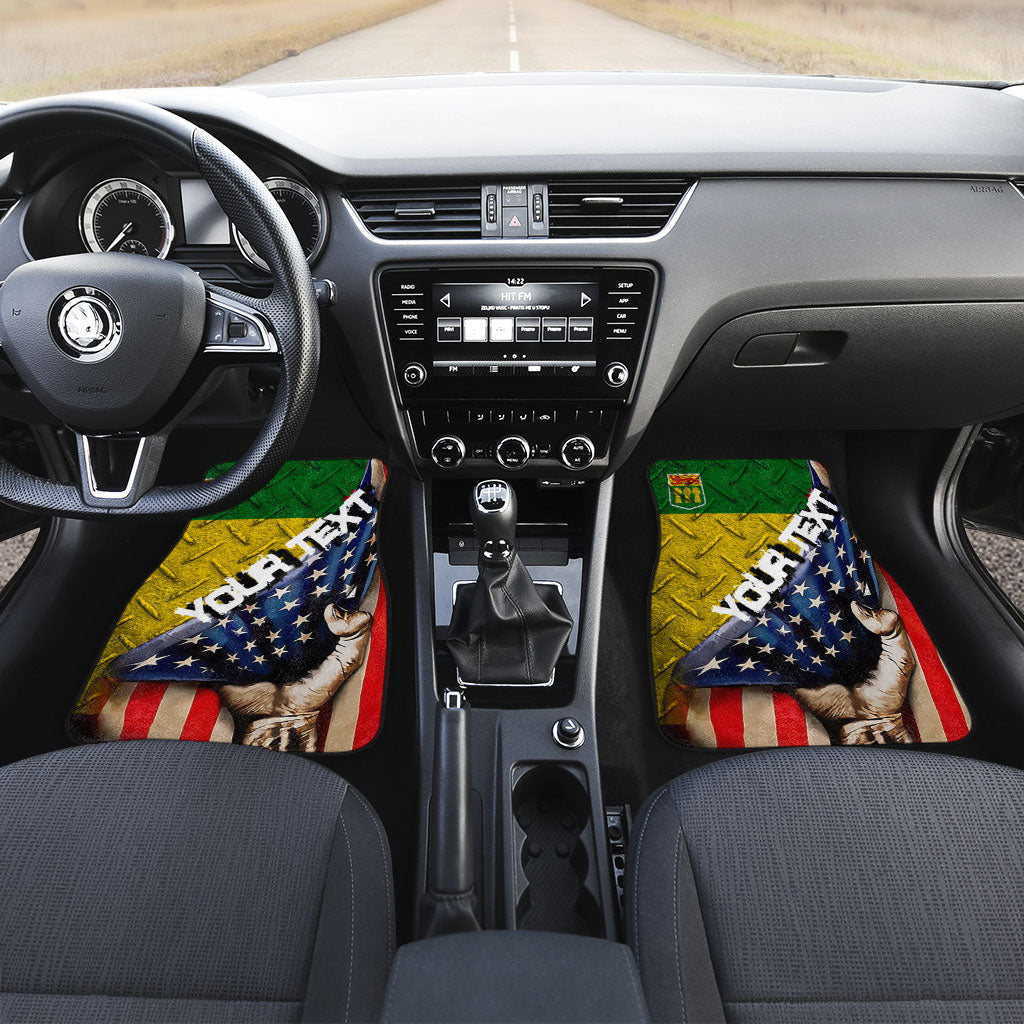 Canada Flag Of Saskatchewan Front & Back Car Mat America Is A Part My Soul Custom