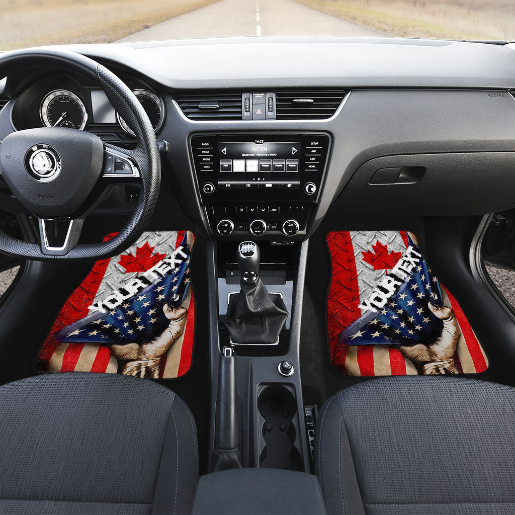 Canada Front & Back Car Mat America Is A Part My Soul Custom