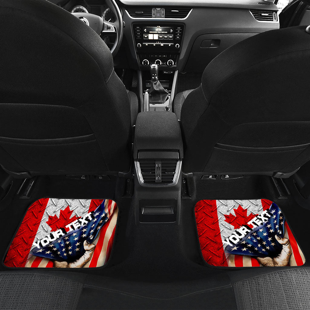 Canada Front & Back Car Mat America Is A Part My Soul Custom