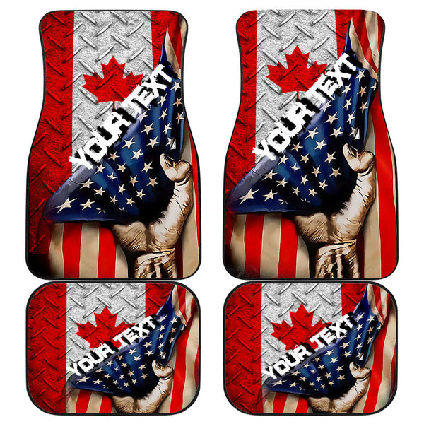 Canada Front & Back Car Mat America Is A Part My Soul Custom