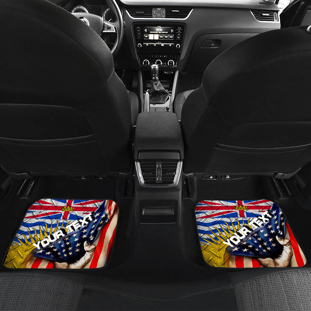 Canada Flag Of British Columbia Front & Back Car Mat America Is A Part My Soul Custom