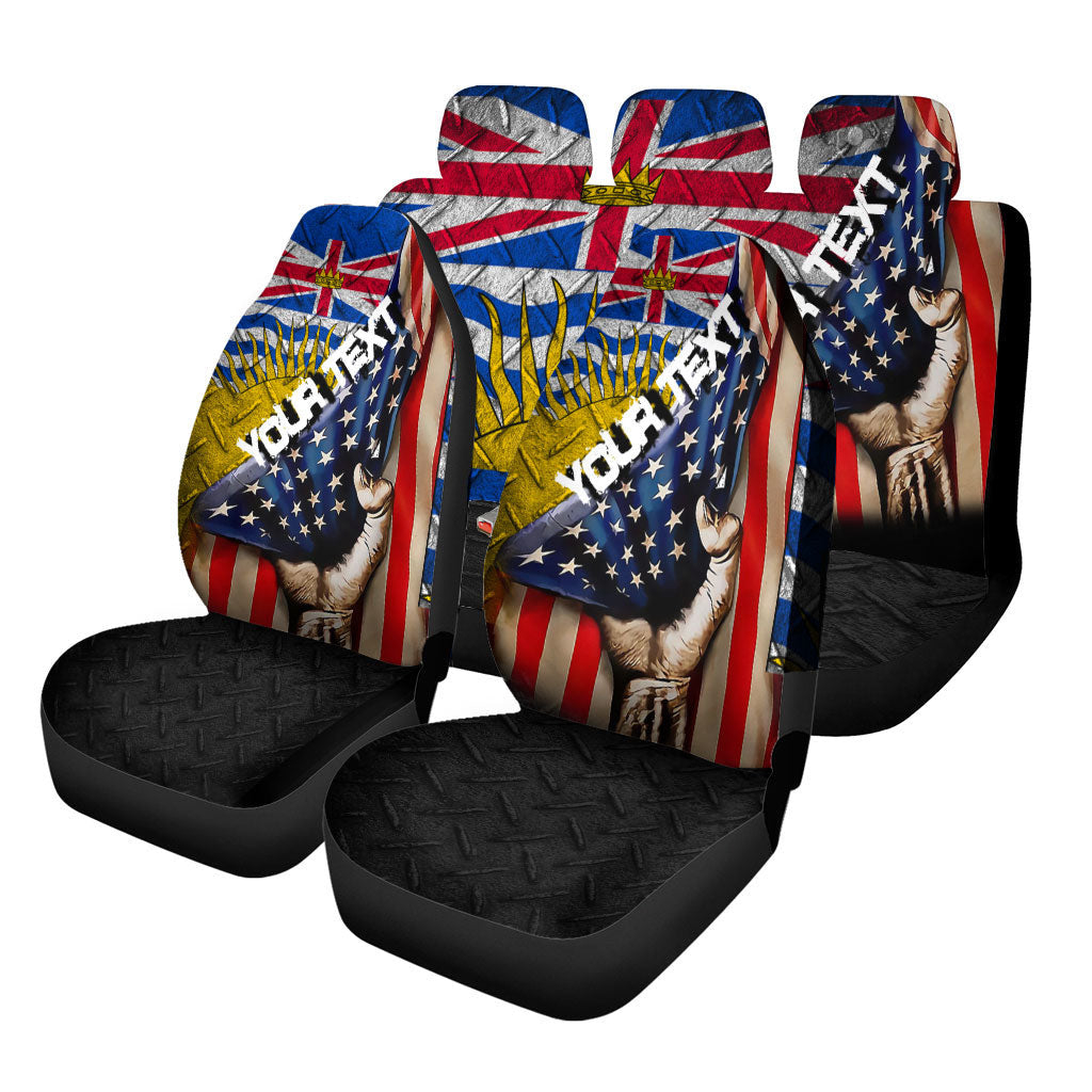 Canada Flag Of British Columbia Car Seat Covers America Is A Part My Soul Custom