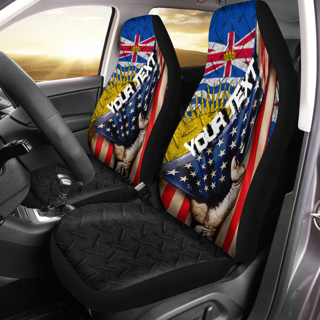 Canada Flag Of British Columbia Car Seat Covers America Is A Part My Soul Custom