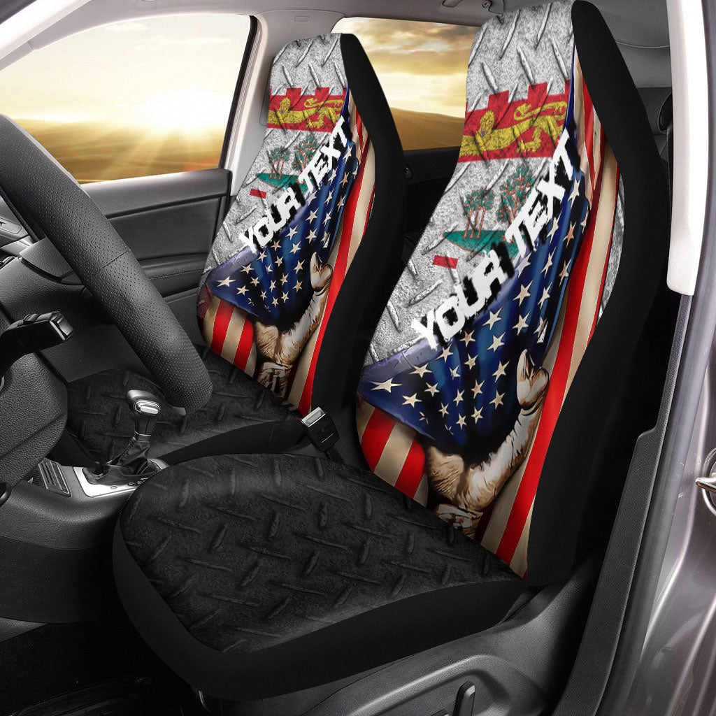 Canada Flag Of Prince Edward Island Car Seat Covers America Is A Part My Soul Custom