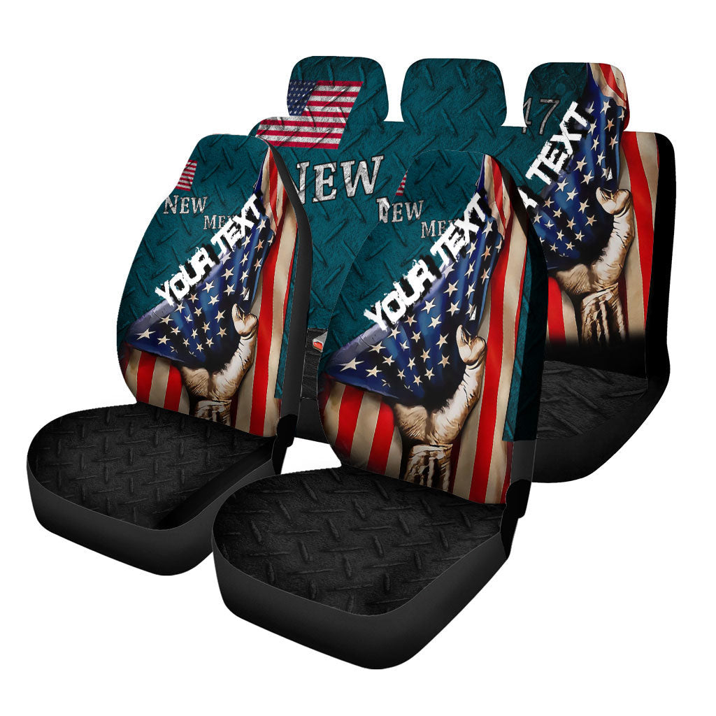 America Flag Of New Mexico 1912 1925 Car Seat Covers America Is A Part My Soul Custom