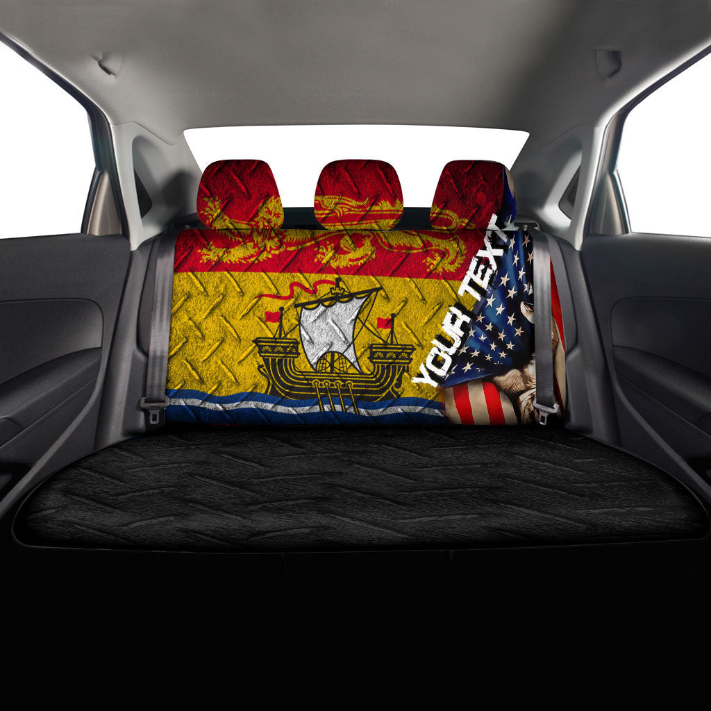 Canada Flag Of New Brunswick Car Seat Covers America Is A Part My Soul Custom