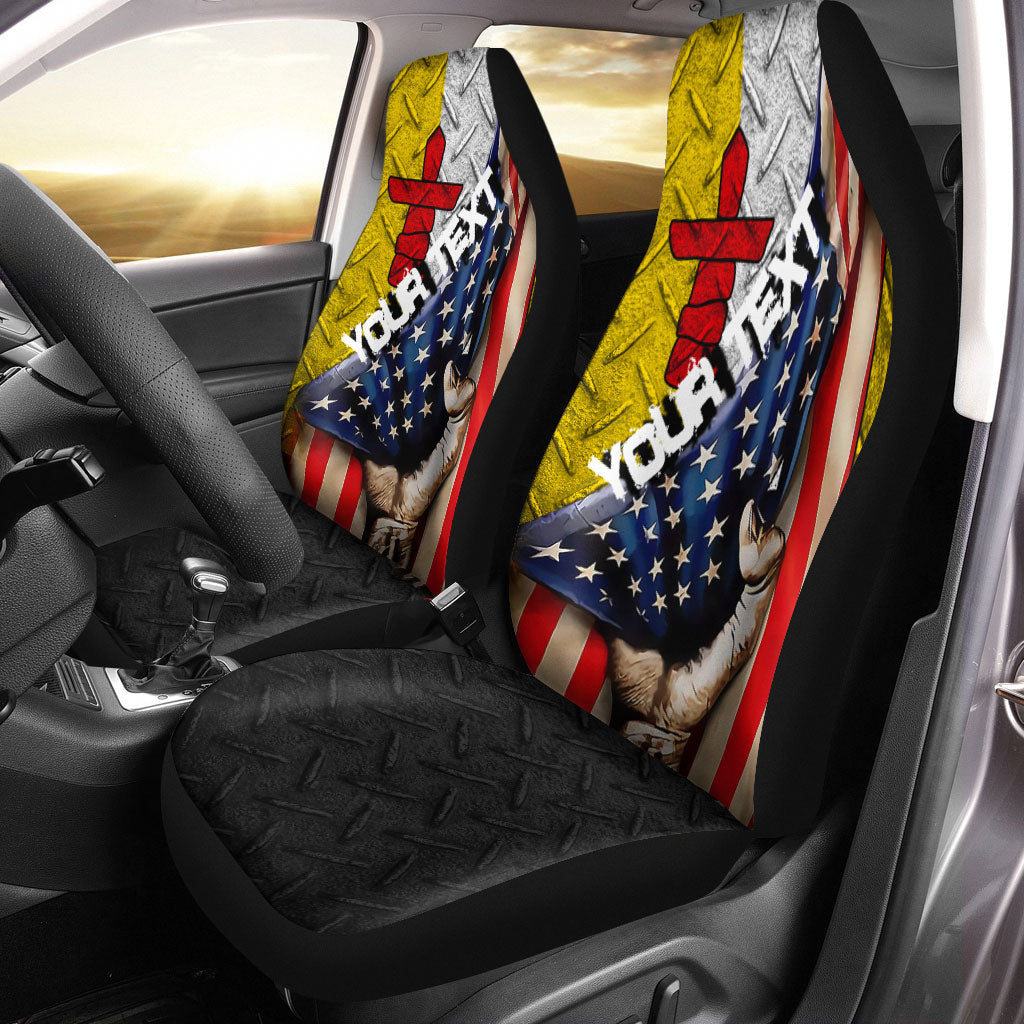 Canada Flag Of Nunavut Car Seat Covers America Is A Part My Soul Custom