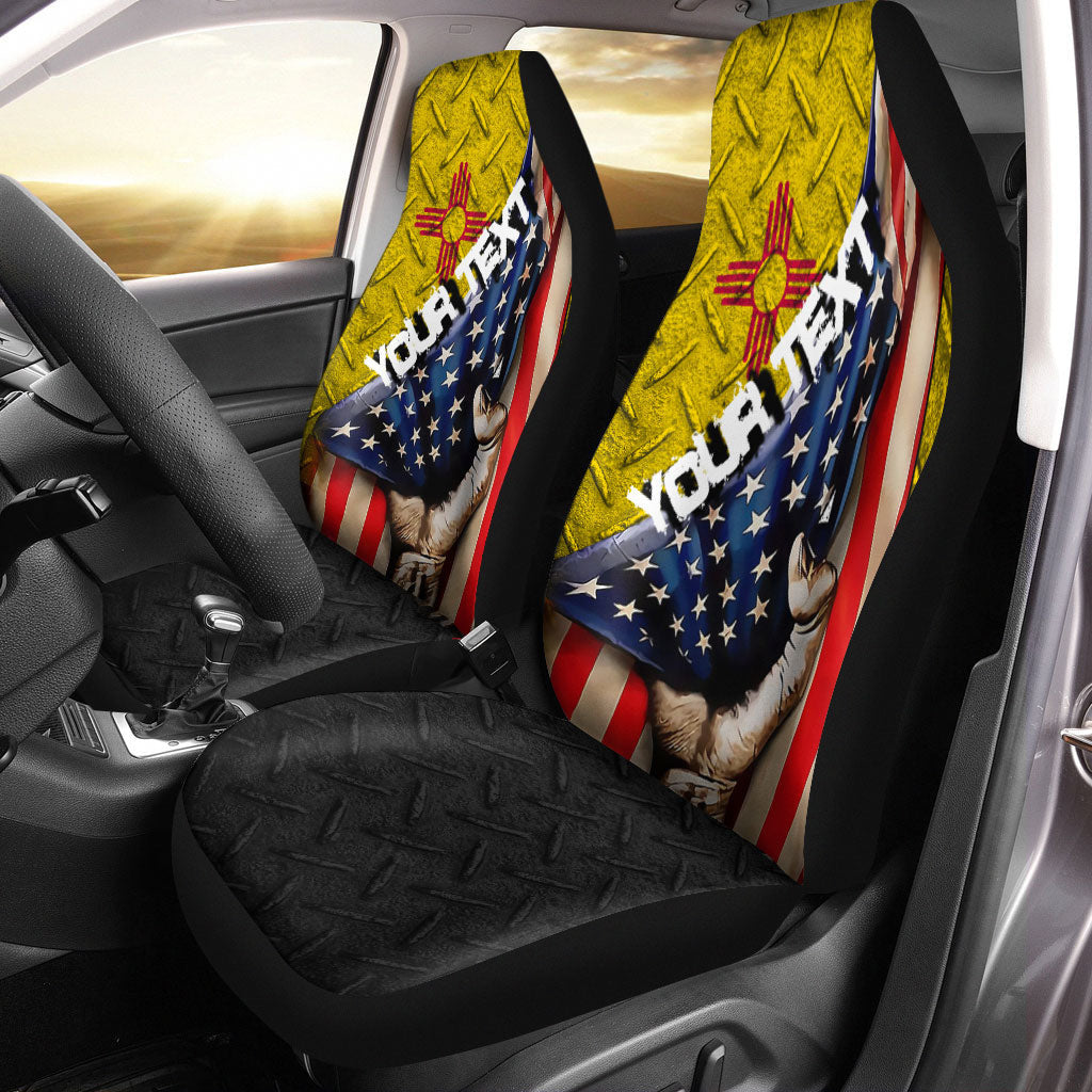 America Flag Of New Mexico Car Seat Covers America Is A Part My Soul Custom