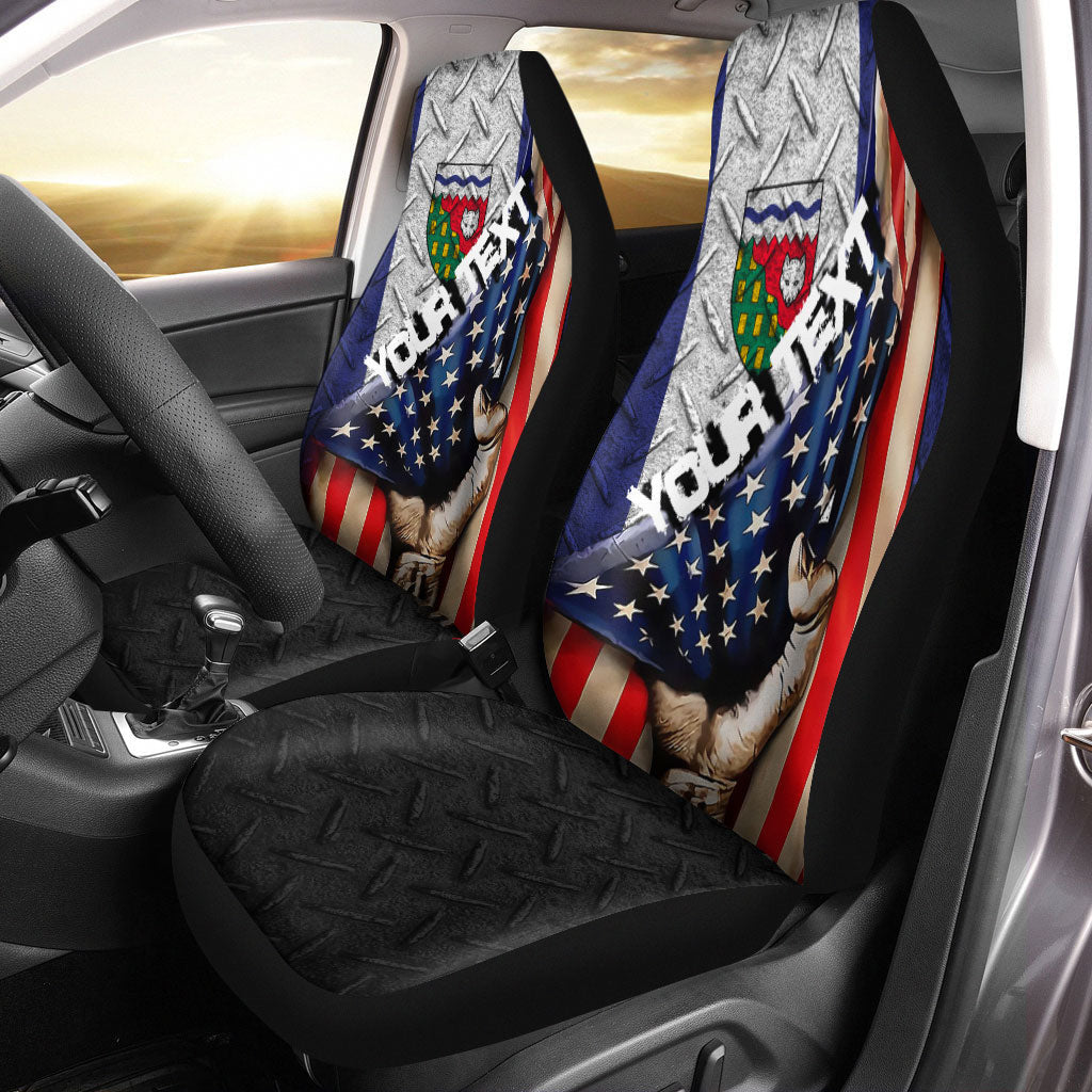 Canada Flag Of The Northwest Territories Car Seat Covers America Is A Part My Soul Custom