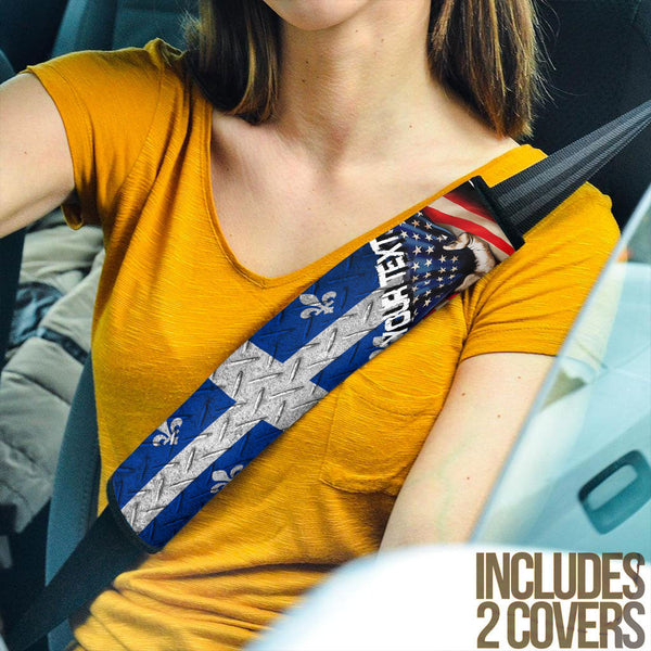 Canada Flag Of Quebec Car Seat Belt America Is A Part My Soul Custom