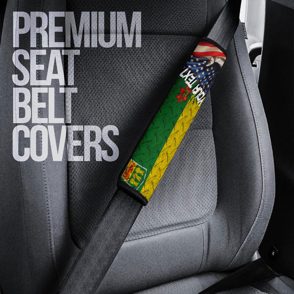 Canada Flag Of Saskatchewan Car Seat Belt America Is A Part My Soul Custom