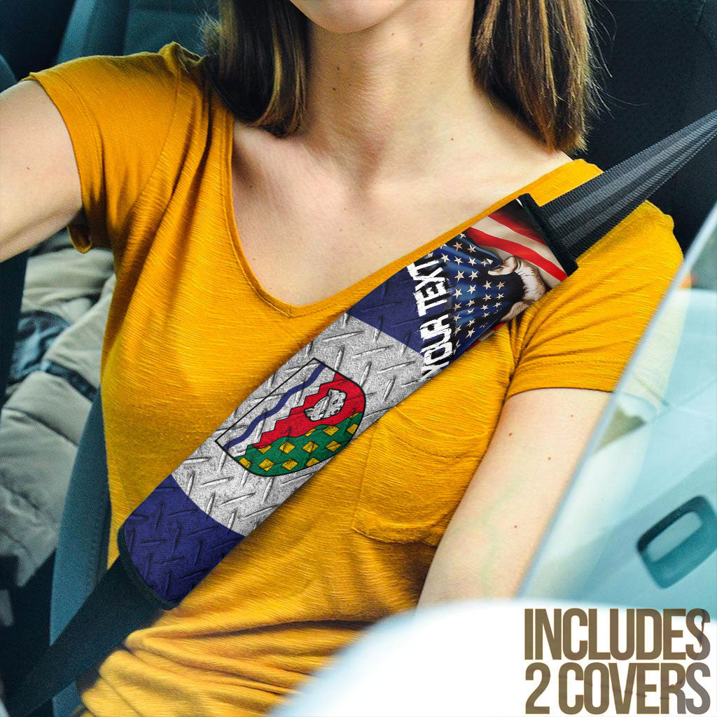 Canada Flag Of The Northwest Territories Car Seat Belt America Is A Part My Soul Custom