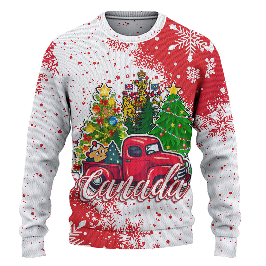 Canada Christmas Kniited Sweater Christmas