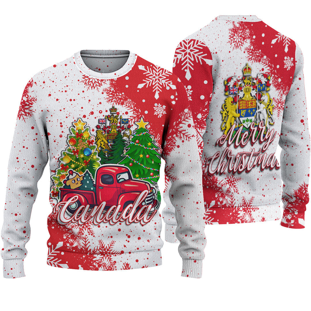 Canada Christmas Kniited Sweater Christmas