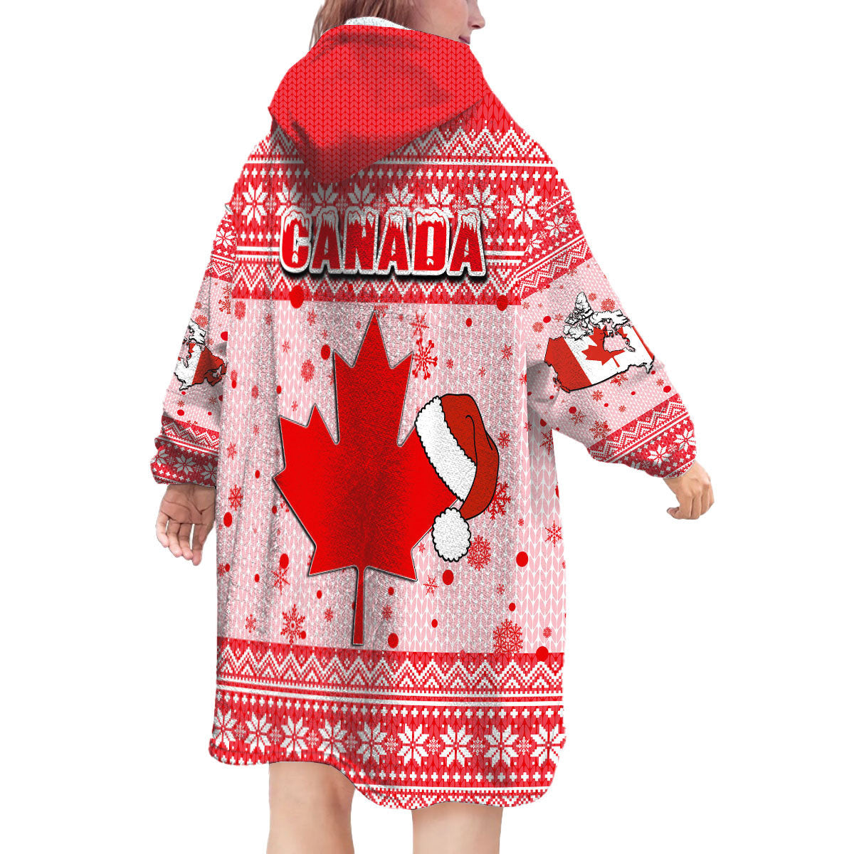 Canada Christmas Pattern Snug Hoodie