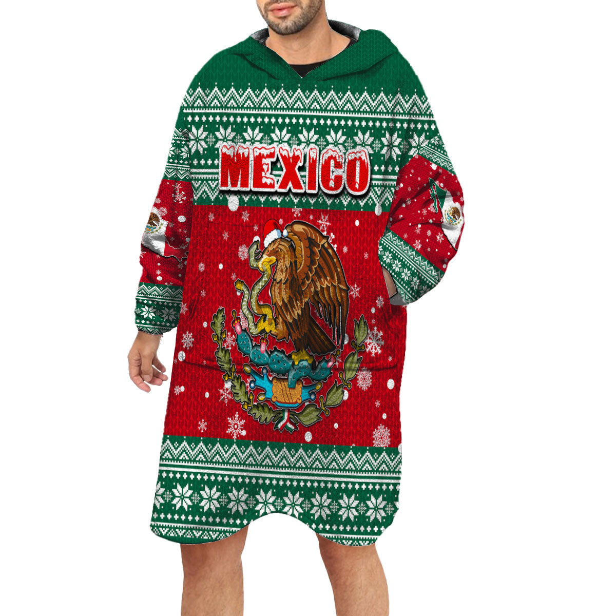 Mexico Christmas Pattern Snug Hoodie