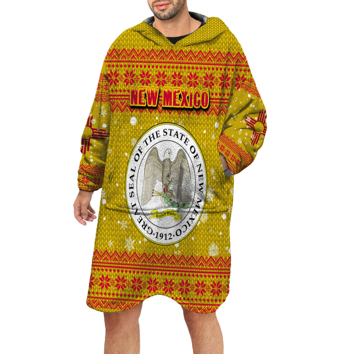 New Mexico Christmas Pattern Snug Hoodie