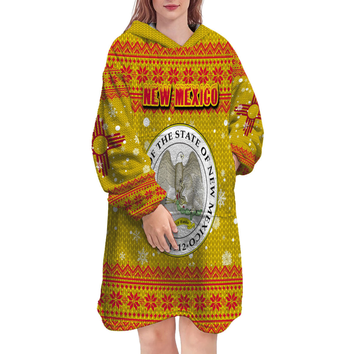 New Mexico Christmas Pattern Snug Hoodie