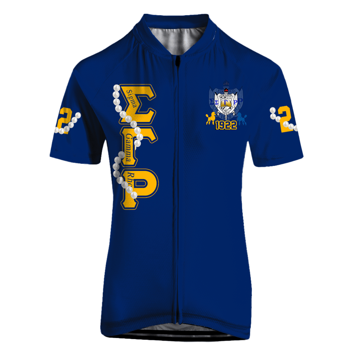 Sorority Jersey - Sigma Gamma Rho Women's Raglan Cycling Jersey Pearls