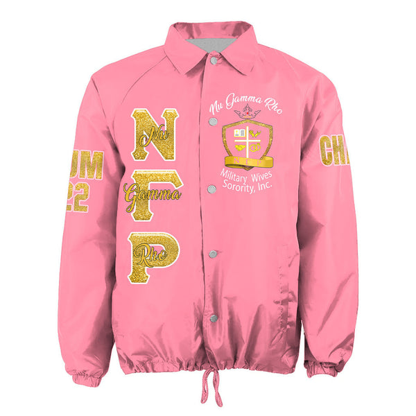 Nu Gamma Rho Pink Crossing Jacket Original Style