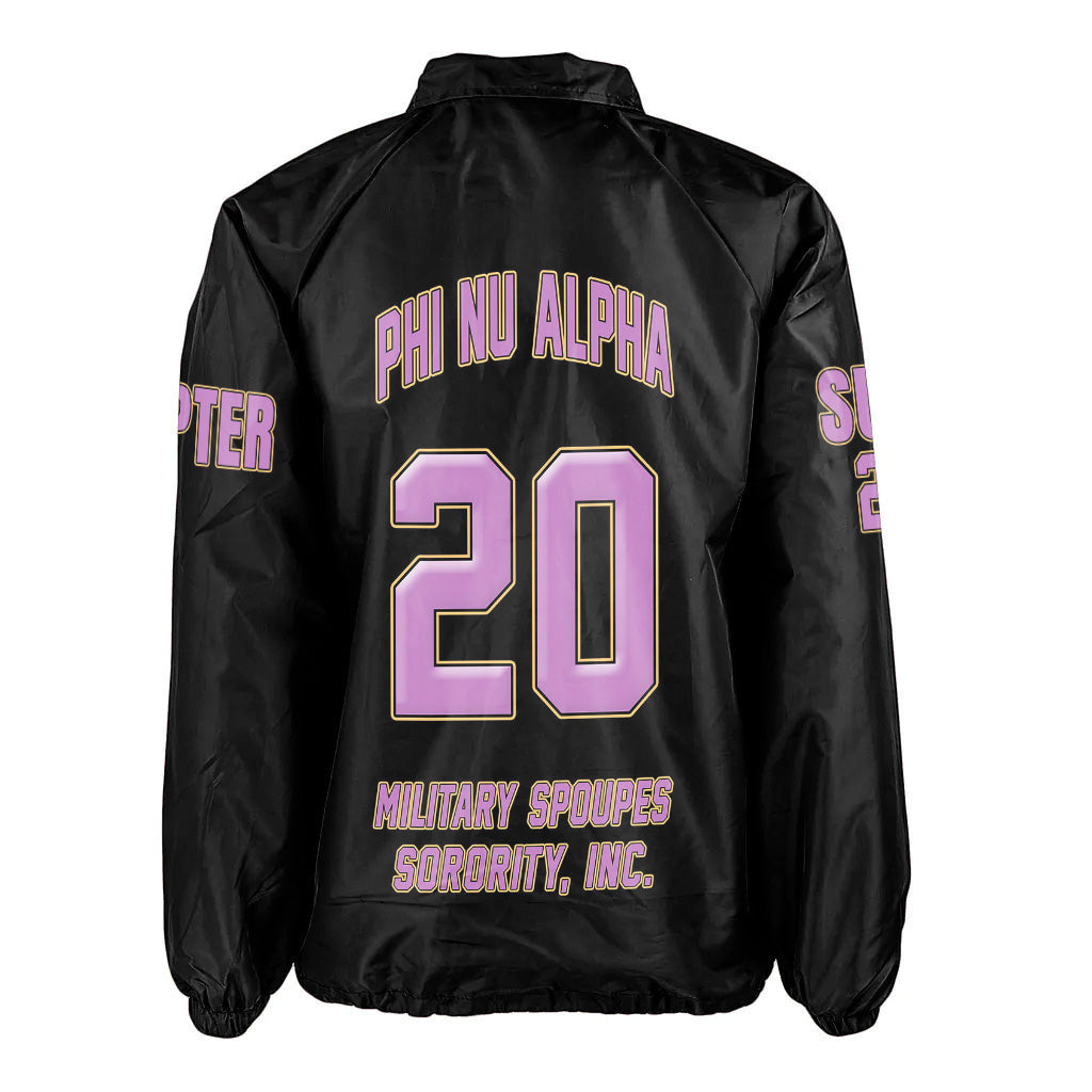 Phi Nu Alpha Black Crossing Jacket Original Style